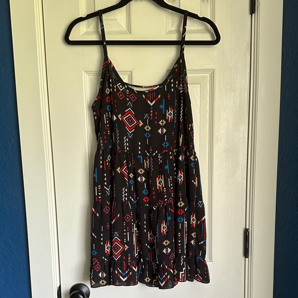 Western open back dress